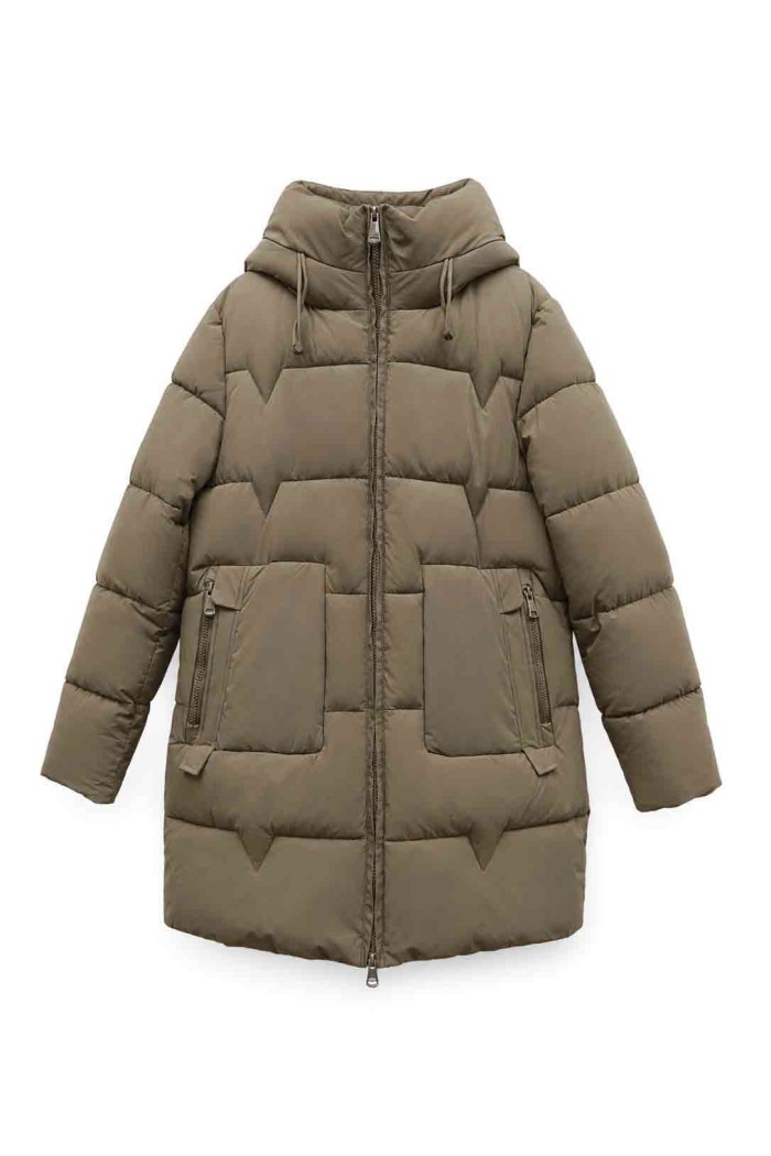 ABRIGO ACOLCHADO LARGO CON CAPUCHA MODA MUJER VENTA POR MAYOR TY-M9513