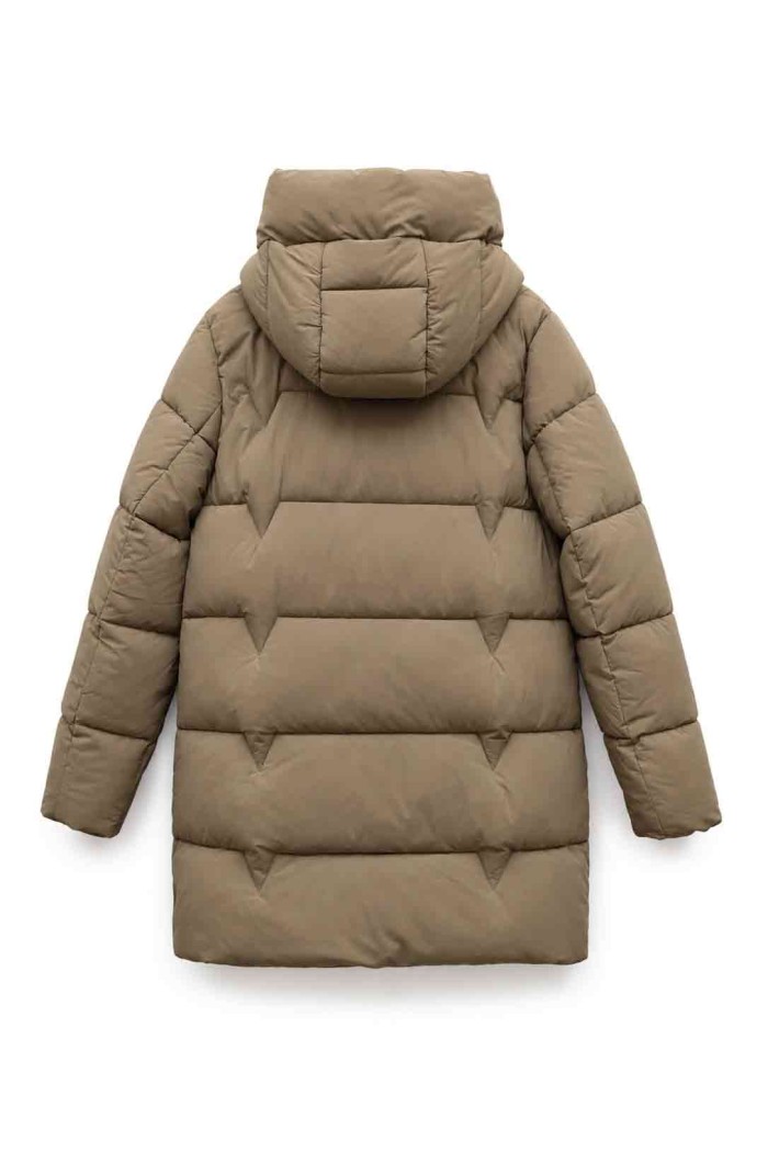 ABRIGO ACOLCHADO LARGO CON CAPUCHA MODA MUJER VENTA POR MAYOR TY-M9513