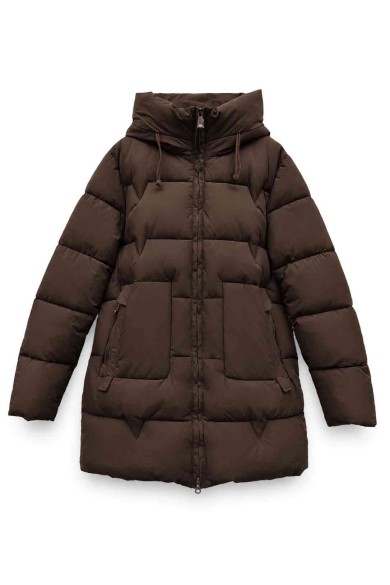 ABRIGO ACOLCHADO LARGO CON CAPUCHA MODA MUJER VENTA POR MAYOR TY-M9513