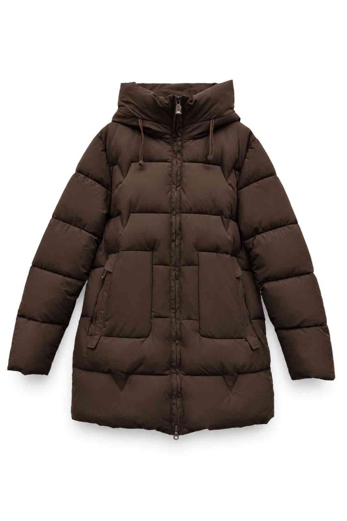 ABRIGO ACOLCHADO LARGO CON CAPUCHA MODA MUJER VENTA POR MAYOR TY-M9513