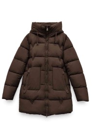 ABRIGO ACOLCHADO LARGO CON CAPUCHA MODA MUJER VENTA POR MAYOR TY-M9513