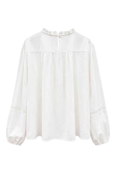 BLUSA CON VOLANTES Y BORDADO FLORAL MODA MUJER VENTA POR MAYOR TY-M9598
