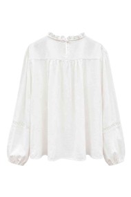 BLUSA CON VOLANTES Y BORDADO FLORAL MODA MUJER VENTA POR MAYOR TY-M9598