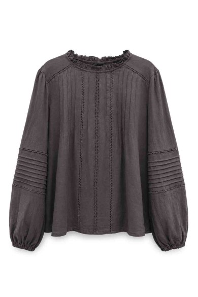 BLUSA ROMÁNTICA CON VOLANTES Y DETALLES DE ENCAJE MODA MUJER VENTA POR MAYOR TY-M9600