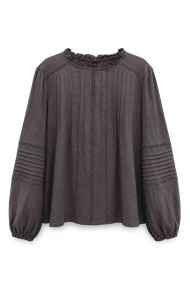 BLUSA ROMÁNTICA CON VOLANTES Y DETALLES DE ENCAJE MODA MUJER VENTA POR MAYOR TY-M9600