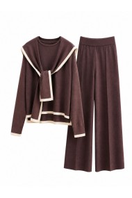 CONJUNTO DE PUNTO CON JERSEY Y PANTALÓN ANCHO FBZMQ6818