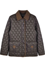 CHAQUETA ACOLCHADA CORTA CON CUELLO DE PANA MARRON TY-Z68805