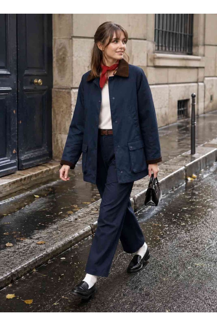 CHAQUETA ACOLCHADA CON CUELLO DE PANA PARA MUJER TY-M9157