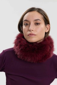 JERSEY CON CUELLO ELÁSTICO DE PELO DE ZORRO PARA MUJER  PC-LLL5565JERSEY