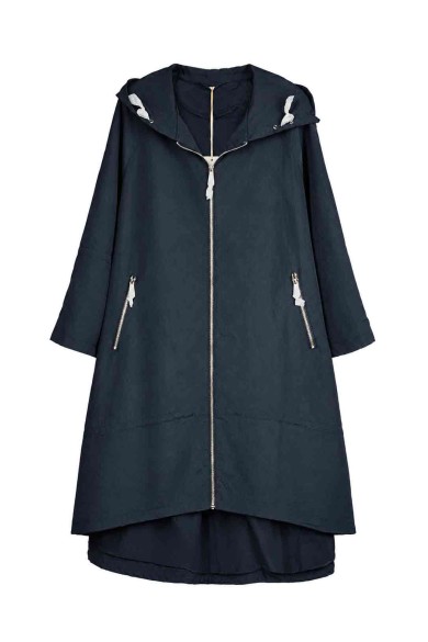 PARKA LARGA CON CAPUCHA Y CREMALLERA PARA MUJER TY-Z68827