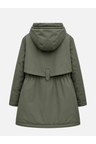 PARKA LARGA CON CAPUCHA Y CINTURA AJUSTABLE PARA MUJER GRIS TY-M9329