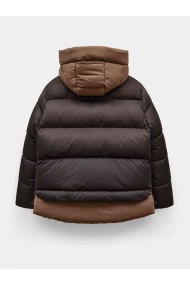 CHAQUETA ACOLCHADA REVERSIBLE CON CAPUCHA MARRON TY-M9515