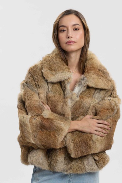 CHAQUETA DE PELO DE CONEJO PC-LLL5941-17