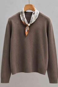 JERSEY DE PUNTO CON PAÑUELO DECORATIVO PARA MUJER VARIOS COLORES FBZMHX005S