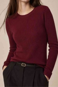 JERSEY DE PUNTO CANALÉ CUELLO REDONDO PARA MUJER VARIOS COLORES TBDA3924