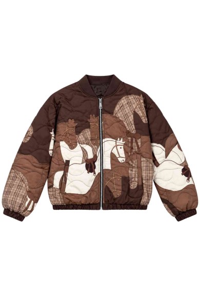 CHAQUETA ACOLCHADA CON ESTAMPADO DE CABALLOS VARIOS COLORES TB-250148