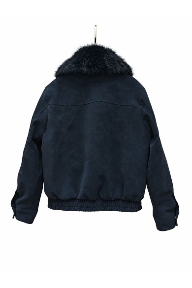 CHAQUETA CORTA POLIPIEL CON CUELLO DE PELO SINTÉTICO VARIOS COLORES TY-M9586