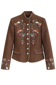 CHAQUETA CORTA BORDADA EFECTO ANTE FBZMA1768