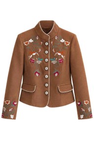 CHAQUETA CORTA BORDADA EFECTO ANTE FBZMA1769