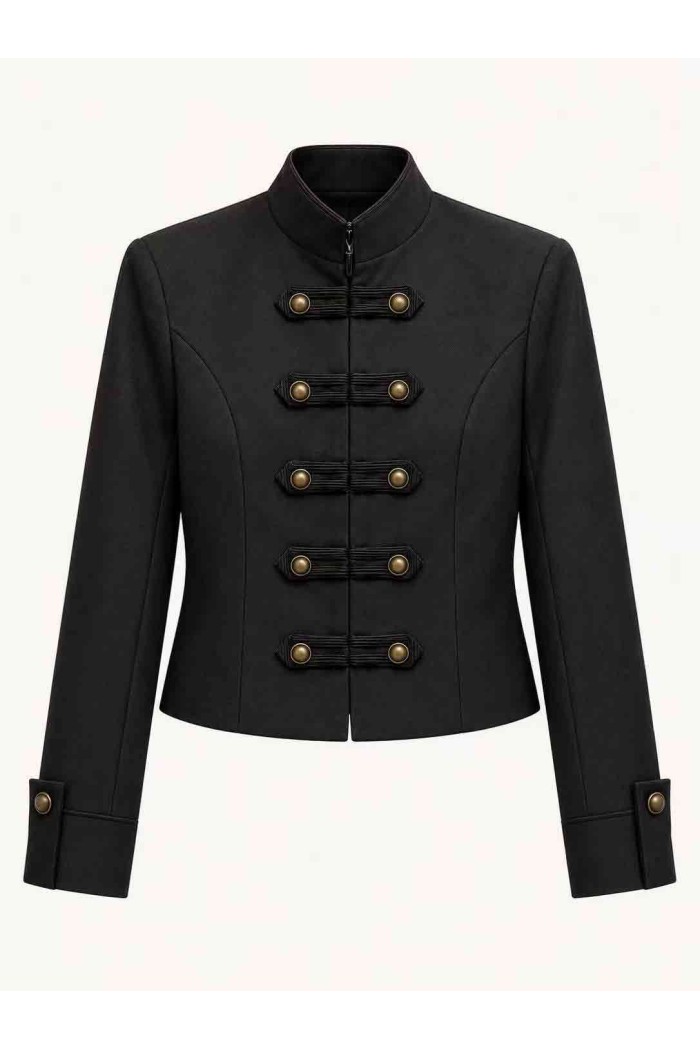 CHAQUETA CORTA ESTILO NAPOLEÓN CON BOTONES DECORATIVOS FBZMA1725