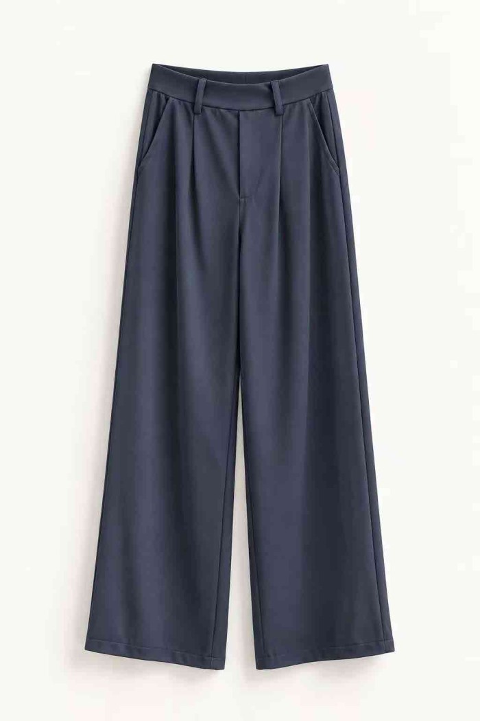PANTALON PALAZZO DE TIRO ALTO CON PINZAS VARIOS COLORES FBZMR22571