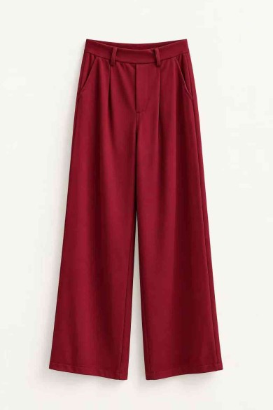PANTALON PALAZZO DE TIRO ALTO CON PINZAS VARIOS COLORES FBZMR22573