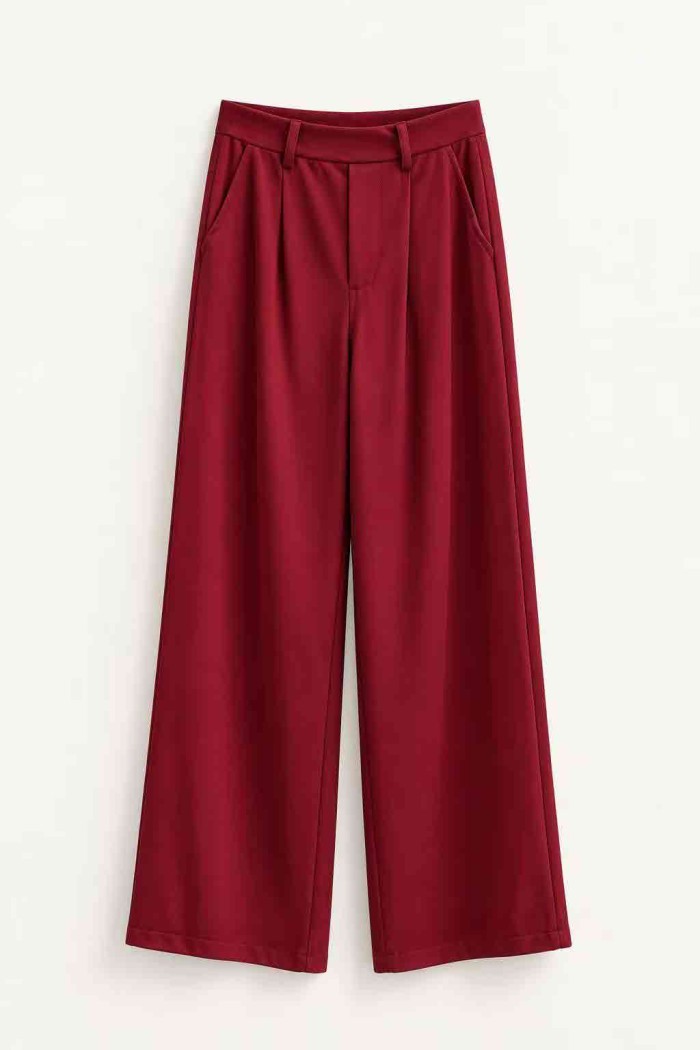 PANTALON PALAZZO DE TIRO ALTO CON PINZAS VARIOS COLORES FBZMR22573