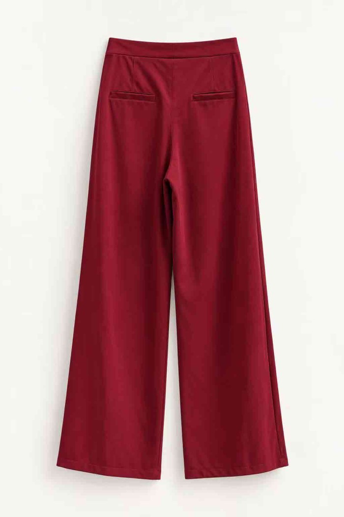 PANTALON PALAZZO DE TIRO ALTO CON PINZAS VARIOS COLORES FBZMR22573