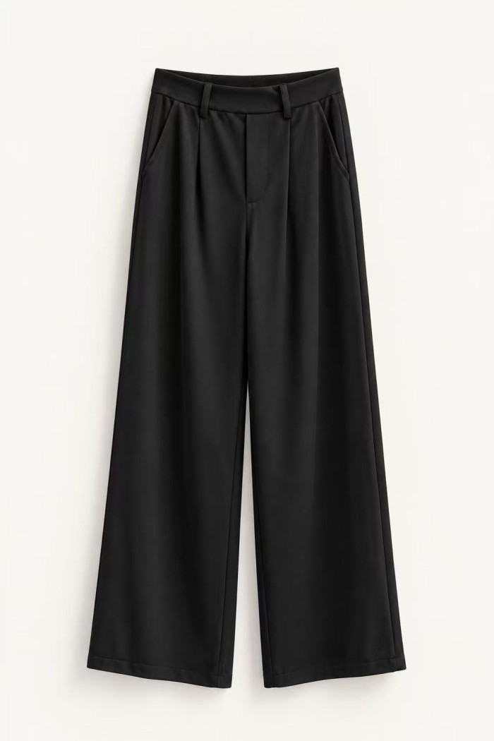 PANTALON PALAZZO DE TIRO ALTO CON PINZAS VARIOS COLORES FBZMR22572