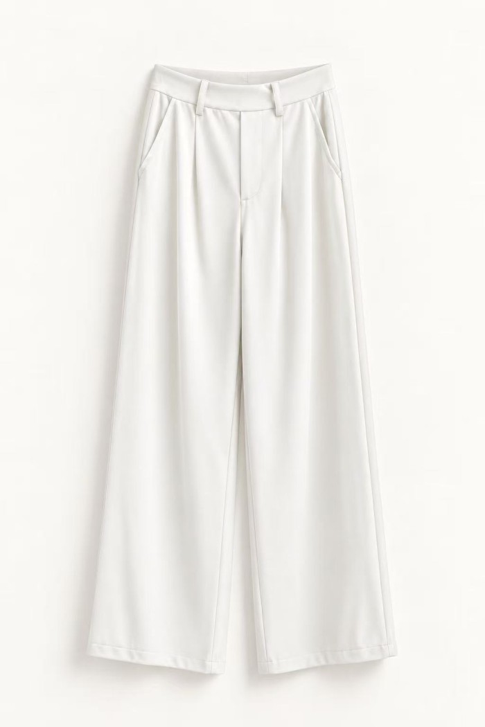 PANTALON PALAZZO DE TIRO ALTO CON PINZAS VARIOS COLORES FBZMR22568