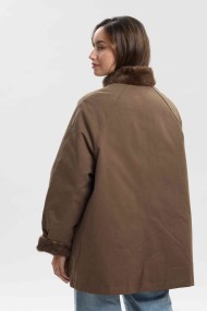 ABRIGO CON CUELLO DE PELO PC-HNWT723