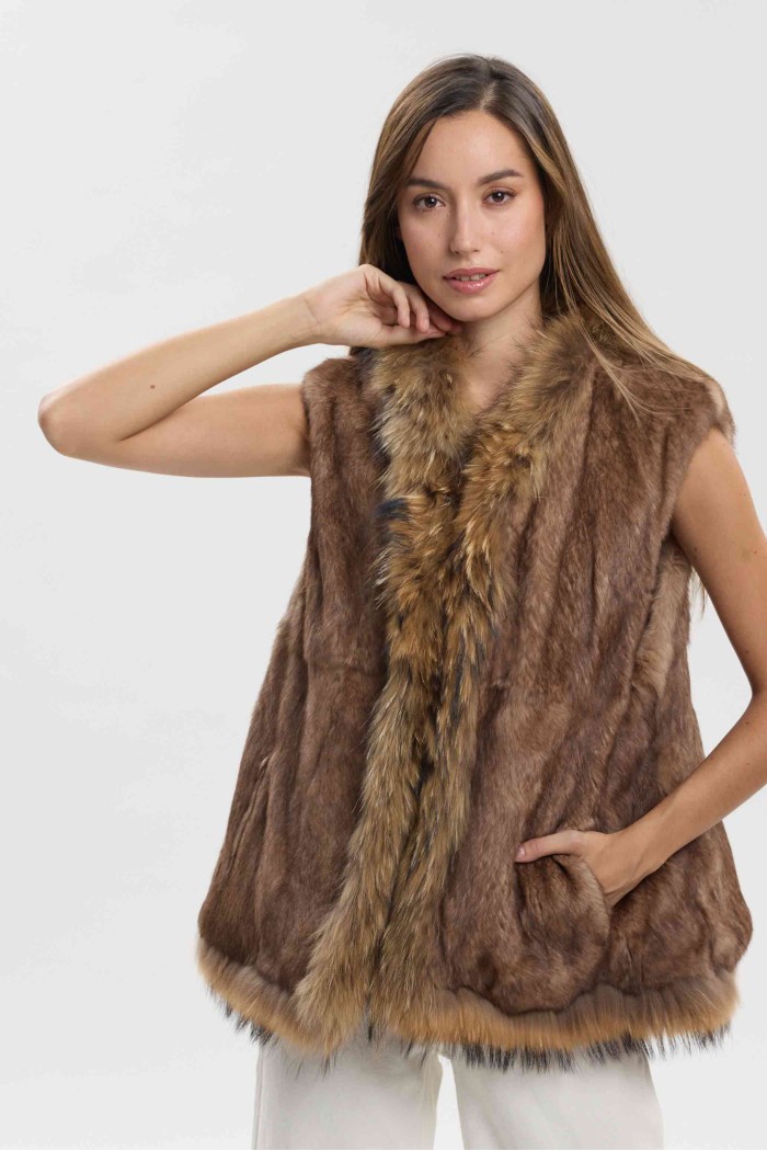 CHALECO DE PELO DE CONEJO PC-LLL5965