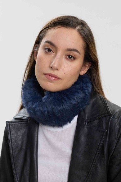 CUELLO ELÁSTICO DE PELO DE CONEJO TRENZADO PC-LLL5928-11-2313
