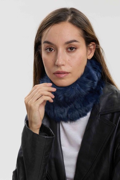 CUELLO ELÁSTICO DE PELO DE CONEJO TRENZADO PC-LLL5928-11-2313
