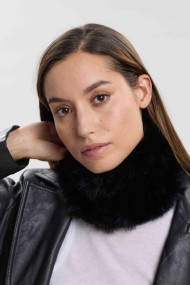 CUELLO ELÁSTICO DE PELO DE CONEJO TRENZADO PC-LLL5928-15-2313