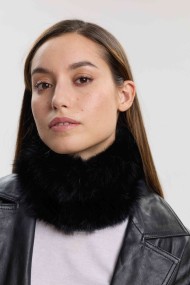 CUELLO ELÁSTICO DE PELO DE CONEJO TRENZADO PC-LLL5928-09-2313