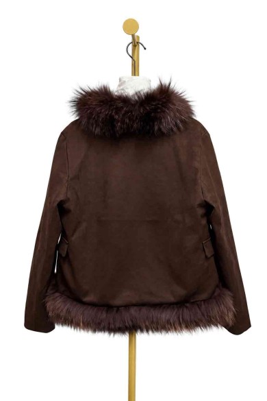 CHAQUETA CORTA TIPO NAPOLEÓN DE ANTELINA CON PELO PC-QPWT1404