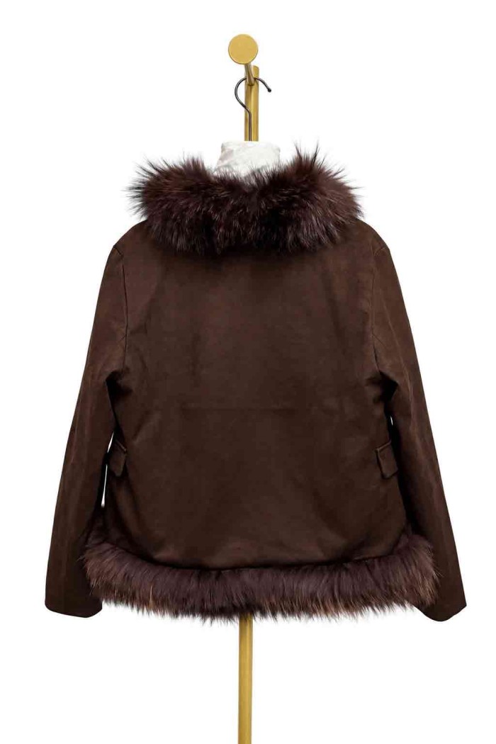 CHAQUETA CORTA TIPO NAPOLEÓN DE ANTELINA CON PELO PC-QPWT1404