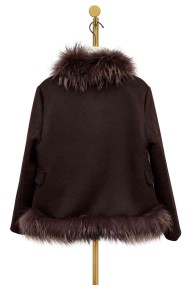 CHAQUETA CORTA TIPO NAPOLEÓN DE LANA CON PELO PC-QPWT1405