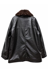 CHAQUETA DE POLIPIEL CON CUELLO DE PELO RIZADO TY-M9573