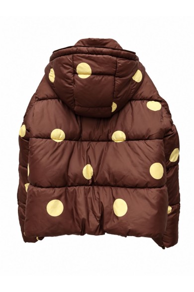 CHAQUETA ACOLCHADA DE LUNARES CON CAPUCHA BROWN TY-M9613