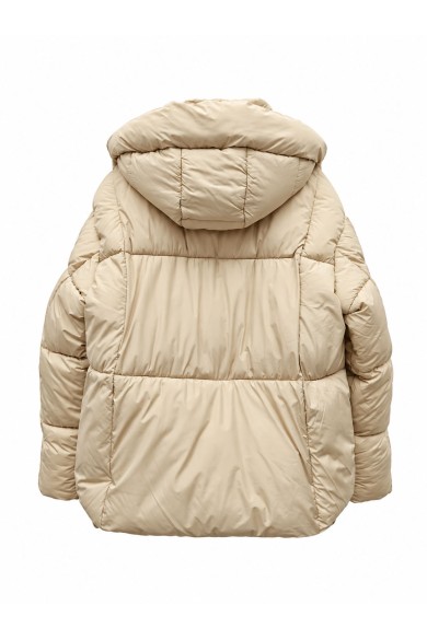 CHAQUETA ACOLCHADA CON CAPUCHA DESMONTABLE BEIGE TY-M9510