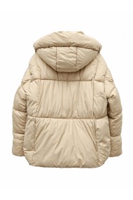 CHAQUETA ACOLCHADA CON CAPUCHA DESMONTABLE BEIGE TY-M9510