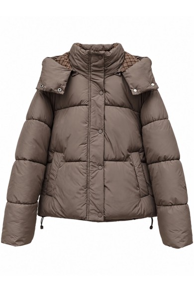 CHAQUETA ACOLCHADA CON CAPUCHA DESMONTABLE KAKI TY-M9510