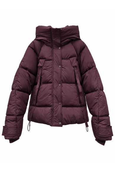 CHAQUETA ACOLCHADA CON CAPUCHA GRANATE TY-M9568