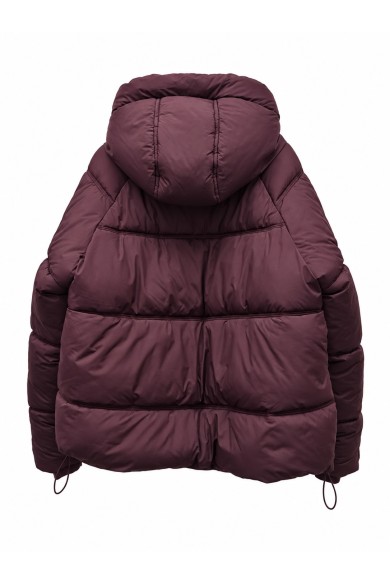CHAQUETA ACOLCHADA CON CAPUCHA GRANATE TY-M9568