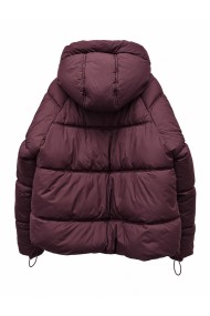 CHAQUETA ACOLCHADA CON CAPUCHA GRANATE TY-M9568