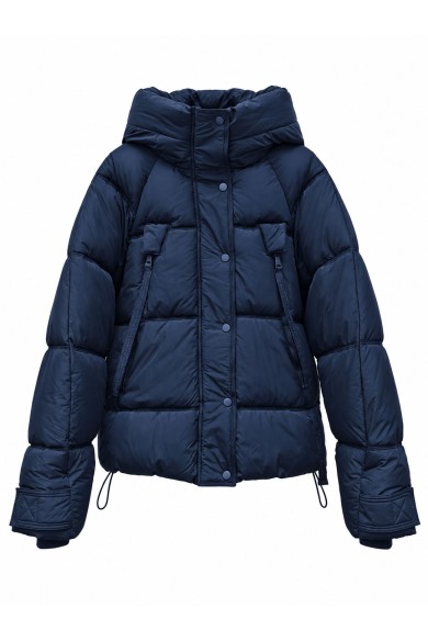 CHAQUETA ACOLCHADA CON CAPUCHA AZUL MARINO TY-M9568