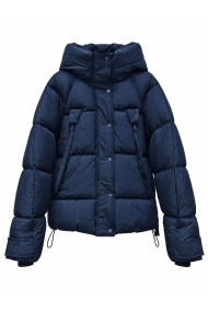 CHAQUETA ACOLCHADA CON CAPUCHA AZUL MARINO TY-M9568