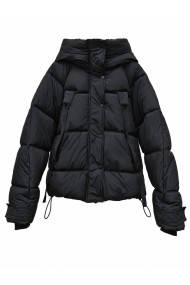 CHAQUETA ACOLCHADA CON CAPUCHA NEGRO TY-M9568